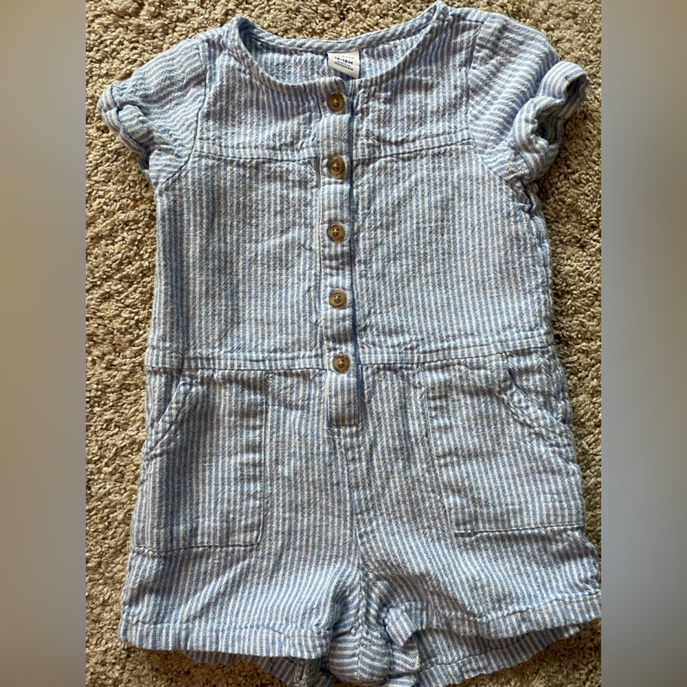 Baby pinstripe romper